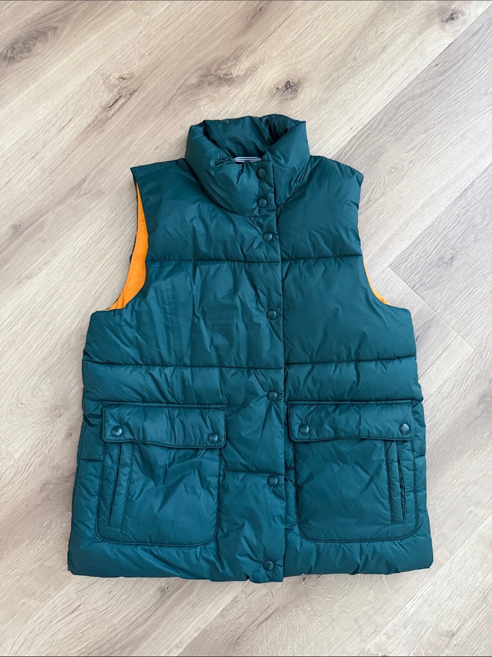 J. Crew Hunter Green Signature Puffer Vest